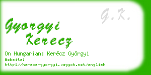 gyorgyi kerecz business card